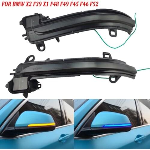 LED Dynamic Turn Signal Blinker Sequential Side Mirror Indicator Light Lamp For BMW X1 F48 2016-2018 2 Series F45 F46 X2 F39