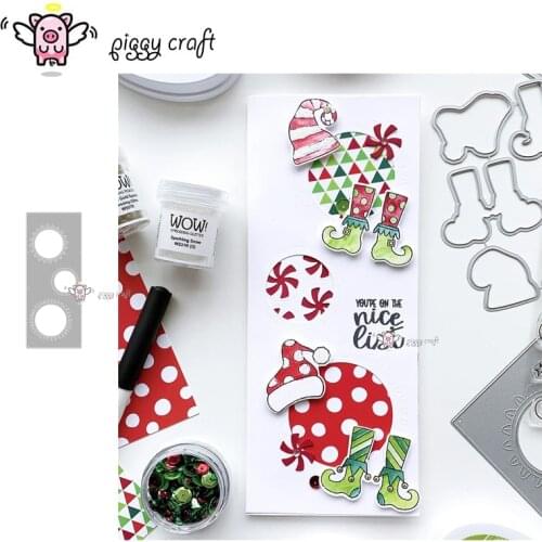Piggy Craft metal cutting dies cut die mold Circle rectangle frame Scrapbook paper craft knife mould blade punch stencils dies
