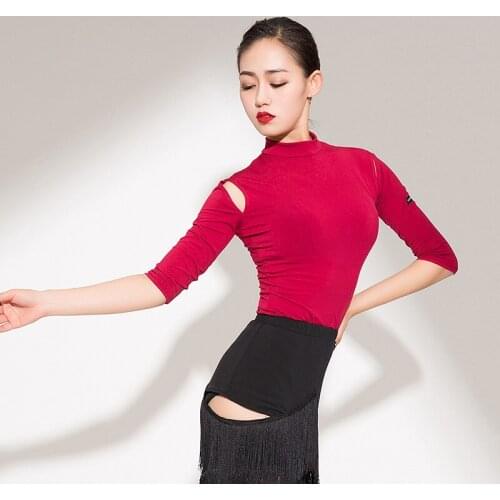 Latin Dance Tops For Women Latina Ballroom Practice Wear Stage Costume Tap Dance Wear Dancer Outfits Samba Dance Outfits JL2084