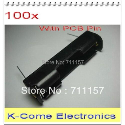 Hold One aaa Dry Battery 1x AAA Cell Holder Box 1.5v Case With 2 PCB Pin Lug For Soldering & Connecting UM-4*1