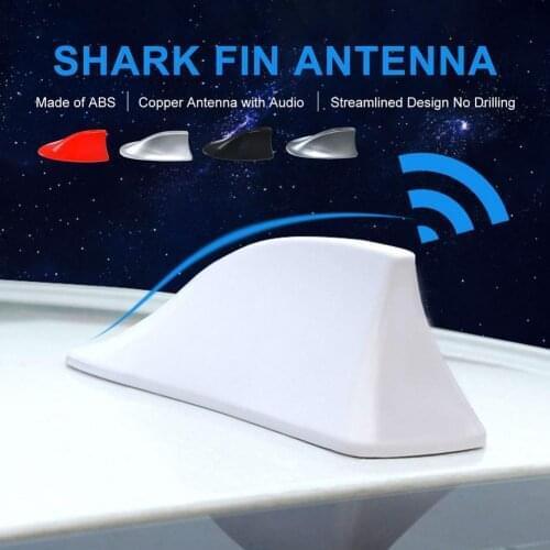 Universal Car Radio Shark Fin Car Roof Shark Antenna Radio FM Signal Design Decorative Aerial Antenna Cover Sticker For All Cars
