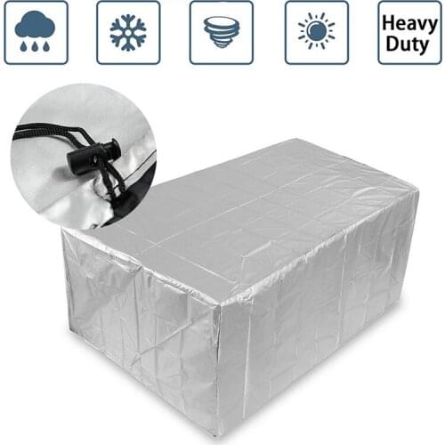 Waterproof Outdoor Patio Garden Furniture Covers Rain Snow Chair Dust Cover Sofa Table Chair Dust Proof Cover Silver Black Color