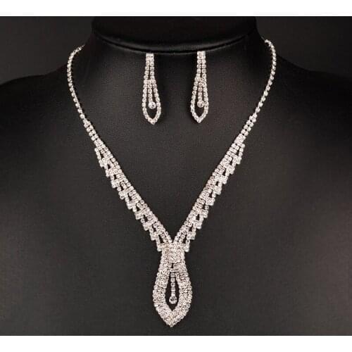 Jewelry & Accessories,Fashion Jewelry Sets. Bridal jewelry, Wedding jewelry, Zircon necklace earrings set