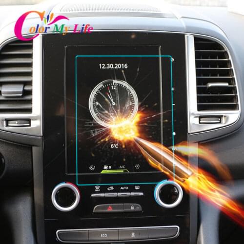 Color My Life Car GPS Navigation Screen Protective Toughened Film for Renault Koleos MK II 2 Samsung QM6 2016 - 2020 Accessories