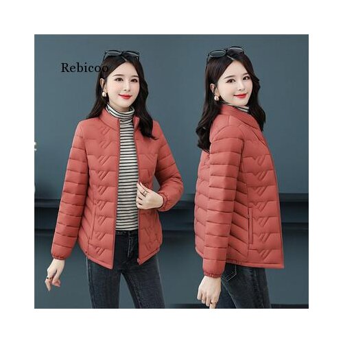 Winter Jacket Women Short Slim Green Xl-5Xl Plus Size Autumn New Korean Girls Fashion Mom Light Thin Cotton Coats Feminina