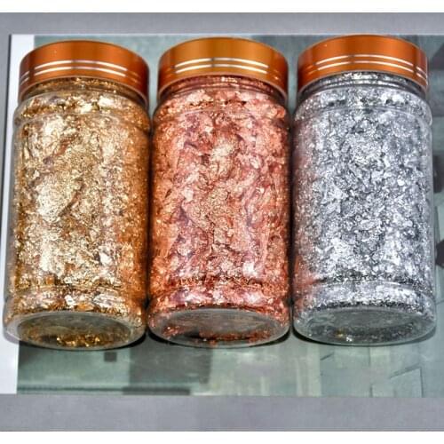 1Bottle Foil Paper 3Colors for Baking Decoration 3g Kitchen Tools Multi Purpose DIY Cake Ornament Stage Background