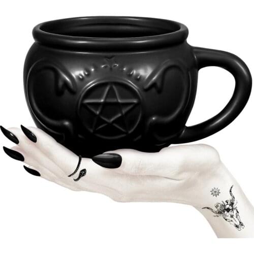 1 pc Ceramic Drinking Mug Creeepy Black 3D Skull Creative Teacup Coffee Milk Cup Water Cups for Home Office Cafe
