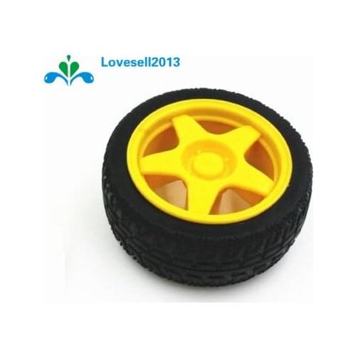 1PCS Smart Car Robot Wheel Module Small Plastic Wheels For Arduino 65x26mm