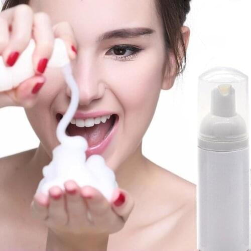 10pcs 50ml Plastic PET clear and white soap foam pump bottle for cosmetic lash face cleaning hand wash gel