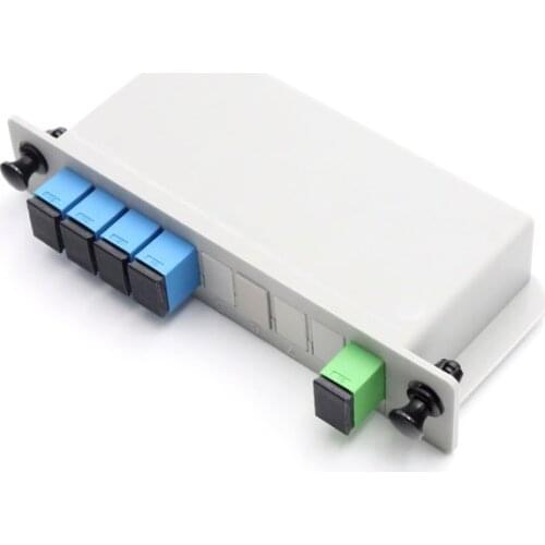 10pcs SC/UPC Mini PLC 1X4 splitter Fiber Optical Box 1x4 PLC Fibre Splitter FTTH PLC Splitter Box Single Mode