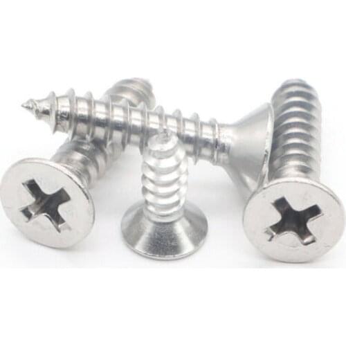100pcs/lot M1.2 M1.4 M1.6 M2 304 Stainless Steel Countersunk Self-tapping Screw Small Phillips Cross Micro Flat head Wood Scre