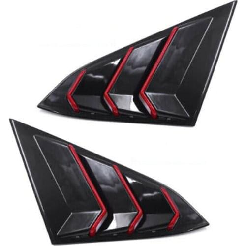 2pcs Rear Window Side Air Vent Louver Cover Trim Moulding Car Fit For Honda Civic Sedan 4-Door 2016 2017 2018 2019 2020