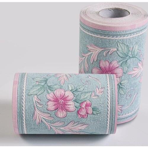 3D Wallpaper Waterproof Home Decor PVC Stickers Waistline Wall Sticker For Bathroom Kitchen Room Self Adhesive Wallpaper Borders