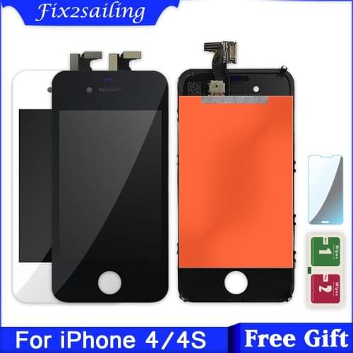 AAA+++ Quality LCD Screen For iPhone 4 4s LCD Display Touch Screen Digitizer Assembly Replacment 100% Tested No Dead Pixel