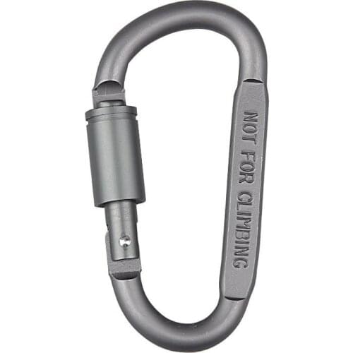 Aluminum Carabiner D-Ring Keychain Clip Locking Strong and Light Camping Keyring Snap Hook Outdoor Travel 8cm Climbing Parts