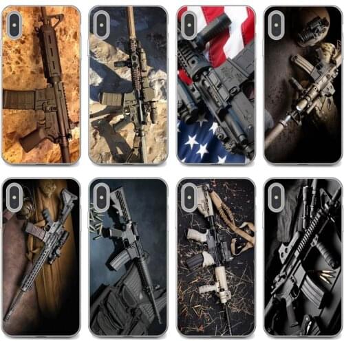 AR-15-Rifles-AR-15-Guns-Wallpaper For Samsung Galaxy S7 S8 S9 S10E S20 FE Note 10 20 Edge Lite Plus Ultra Cell Phone Case Cover