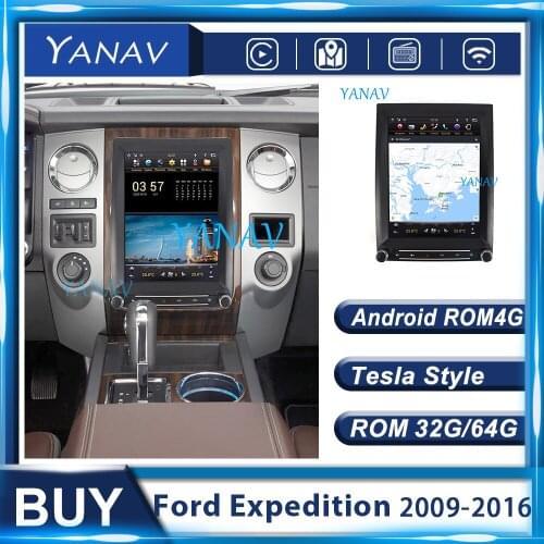 12.1 Car radio audio android 2 din receiver For Ford expedition 2013-2016 tesla car multimedia GPS navigation video DVD player