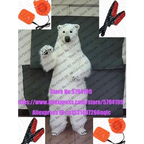 WHITE BLACK POLAR BEAR HUSKY Dog Wolf Furry Fursuit Suit Costume Cosplay Animal Party Fancy Dress Carnival Birthday Gift