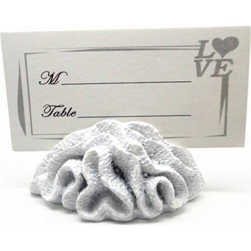 Factory t Selling "Seven Seas" Coral Place Card Photo Holder wedding party photo frame 36pcs/lot