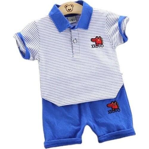 New Summer Baby Boys Girls Clothes Fashion Children Cotton Casual T-Shirt Shorts 2Pcs/set Toddler Sport Clothing Kids Tracksuits