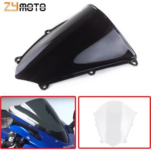 For Honda GSXR600 GSXR750 2001-2007 2006 2005 2004 K1 K4 K6 F5 Windshield WindScreen Double Bubble GSXR 600 750 GSX R600 R750