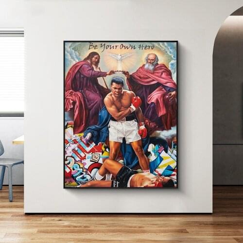 Boxer Figure Painting Oil Painting Canvas Print Nordic Poster Wall Art Picture For Living Room Home Decor Frameless