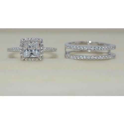 Hot Sale New Rhinestone Zircon Ring Creative Engagement Ring Set Hand Jewelry