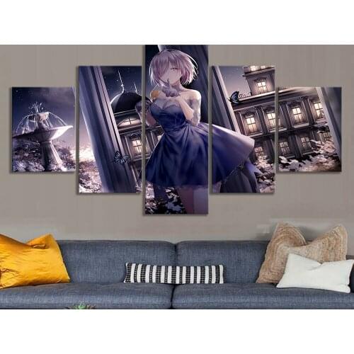 HD Anime Girl Wall Picture Mash Kyrielight Fate Poster Games Art Cavnas Paintings Wall Art for Girls Bedroom Decor