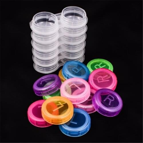 High Quality Pocket Mini Contact Lens Case Travel Kit Mirror Container Cute portable Colorful Contact Lens Case Small Lovely