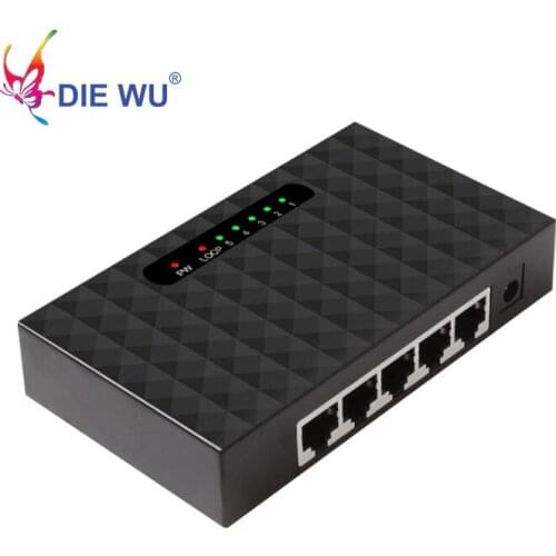 5 RJ45 ports Desktop gigabit Ethernet switch Fast Network Switch LAN Hub with Loop warning 10/100/1000Mpbs