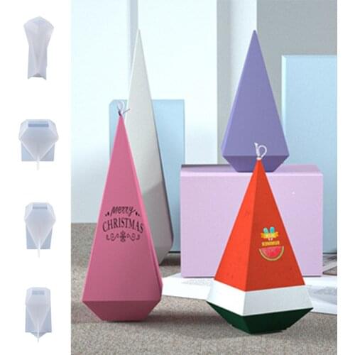 Cone Crystal Silicone Candle Mold Table Pendulum DIY Handmade Beeswax Candle Soap Crayon Wax Melt Hives Candle Making Supplies