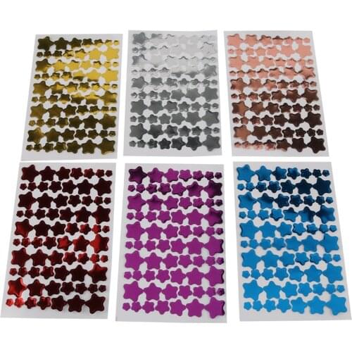 Creative Bronzing Decorative Stickers Album Notebook Handbook Diary Journal Decoration Scrapbooking Flash Sticker 6 Sheets/Bag