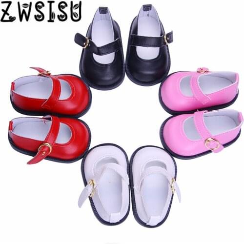 Doll Shoes 4 Colors Best Sweet Gift Many New Styles Round Leather Shoes For 18 Inch American Doll Shoes Accessories Generation