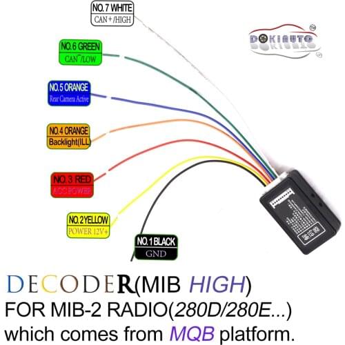 MIB High Decoder Of 5GG035280D/E Canbus Gateway Emulator Simulator For MQB Platform