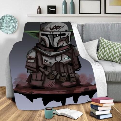 Disney Star Wars Baby Yoda Cute Cartoon Comfort Soft Blank Student Dormitory Baby Adult Office Nap Air Conditioned Quilts