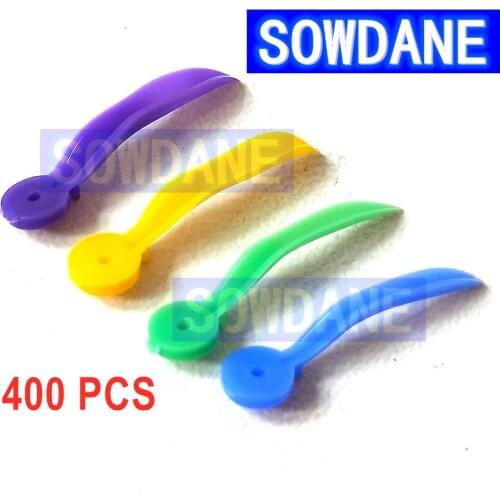 400pcs Disposable Dental Interdental Wedge with Hole Diastema Tooth Wedge Medical Plastic Arc Concave Design Dentist Material