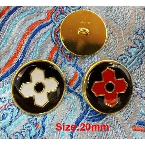 Wholesale 10 pieces High-grade Metal Alloy Flowers Clothing Overcoat Jacket Buttons Coat Sweater Button Size 20mm Free shipping