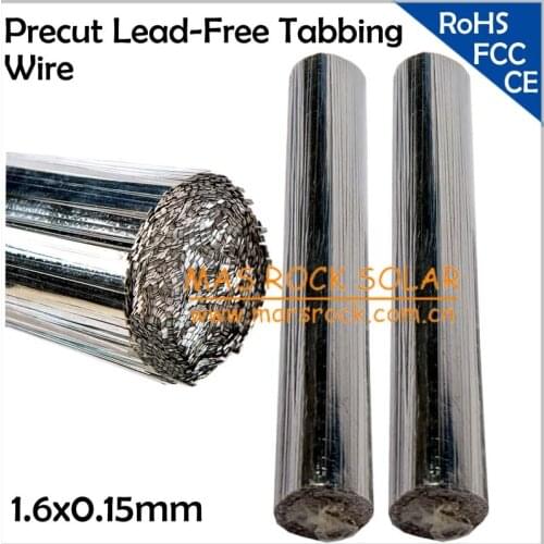 Precut Lead-Free 1.6x0.15mm Solar Tab Wire,1.6mm Solar Tabbing Wire, Nonlead PV Ribbon Wire for DIY Solar Panel