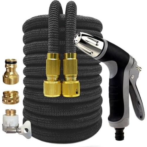 Dropshipping 16FT-150FT Garden Hose flexible extensible Magic Hoses 100ft high pressure Car Wash Hose Spray Gun washing machine