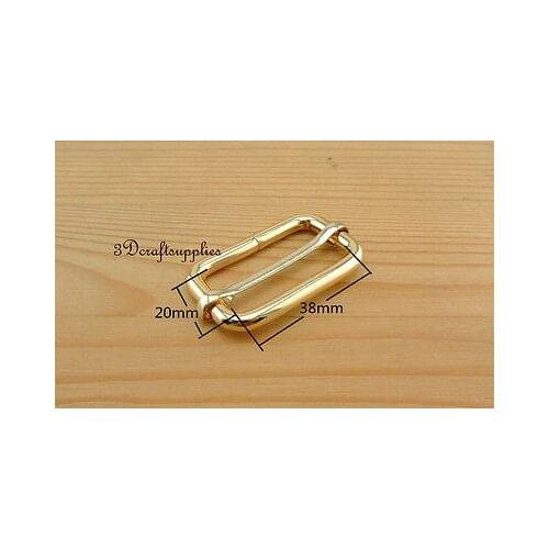 Strap adjuster rectangle sliders Heavy duty golden 38 mm 1 1/2 inch 10pcs U98