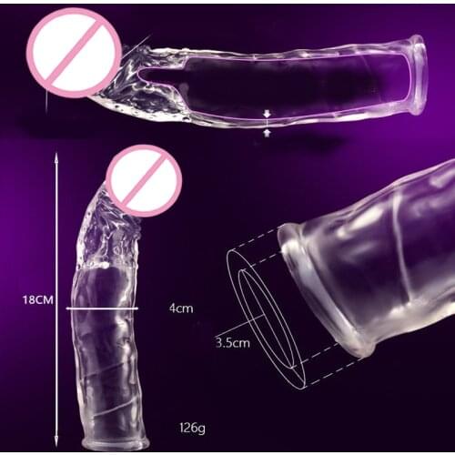 Sex toys Men Reusable Delay Condoms vibrator Sleeve cock Ring dotted Cover Penis erection Impotence Extensions dildo PenisSleeve