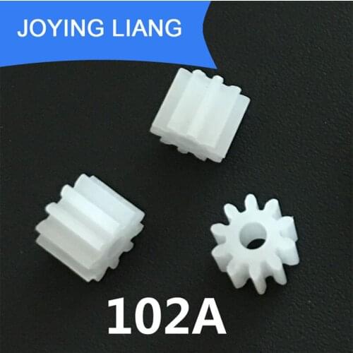 102A 0.5M Pinion 10 Tooth Plastic Gear Tight for 2mm Motor Shaft Modulus 0.5 DIY Toy Accessories 5000PCS/BAG