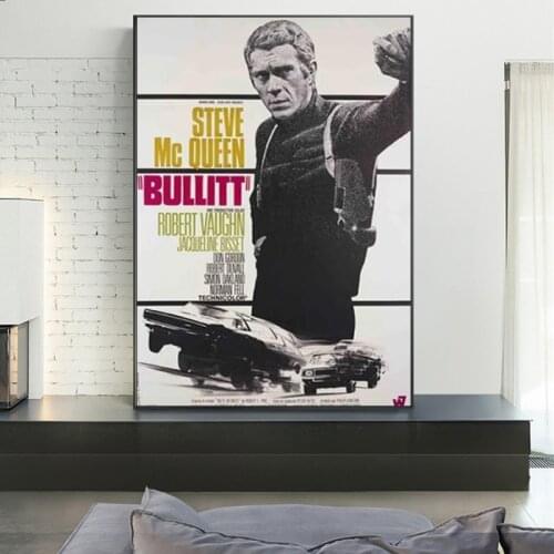 Modern Decorative Portrait Painting ART Police Bulitt Movie Canvas Painting Poster and Prints Wall Art Pictures for Living Room