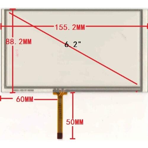 Toptouch 6.2 155*88 cable Ling GPS touch screen hancai-62s-sy-062065