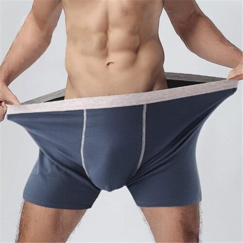 New mens large size boxer shorts 3D three-dimensional mid-waist breathable comfortable cotton mens underwear