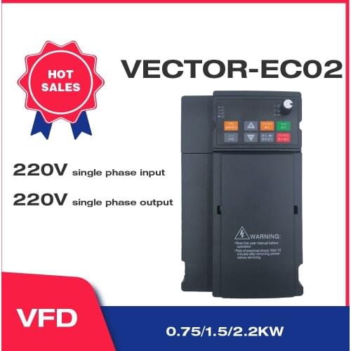 Vector Heavy-Load 220V 1.5kW/2.2KW Variable Frequency Drive 1 Phase Speed Controller Inverter Motor Angisy EC02 Serial