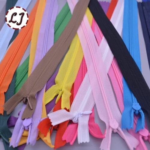 High quality 6pcs/lot colorful Invisible zipper 25cm Back cushion Skirt Hidden 3# Nylon Zipper for sewing/Garment accessory DIY
