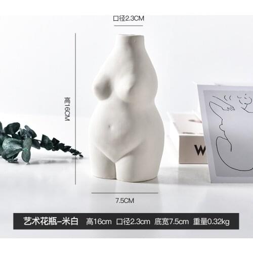 High Quality Female Body Art Vase Ceramic Ornaments Modern Minimalist Creative Decoration Utensils Flower Arrangement