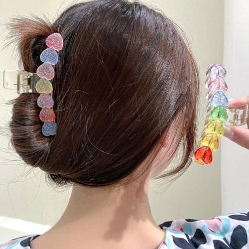 Korean Pure Color Love Clip Cute Girl Hair Accessories Bangs Clip Side Hair Clip Hairpin Small Fresh Ins Temperament Hair Claw
