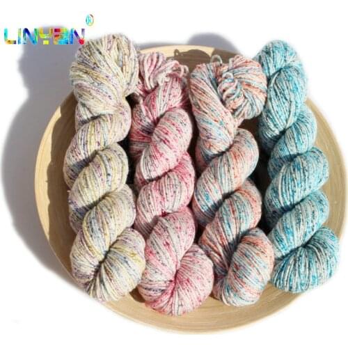 1 piece*100g 55% merino wool 45%natural Silk dyeing wool thread sewing yarn for knitting wool sewing knit camel Silk wool t59